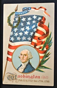 Postal George Washington Memorial PC alrededor de 1909 patriótica sin usar - Imagen 1 de 1