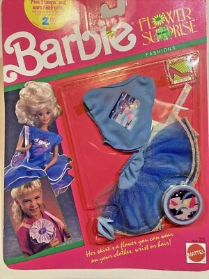 Одежда для кукол Barbie: цветочный сюрприз мода Mattel 5929 синий набор 1990 новый нераспакованный 🌸 - Изображение 1 из 4