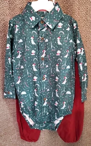 Test of Time Boy's 2-Piece Dinosaur Bodysuit Pant Set Size 12 Months NWT - Picture 1 of 12