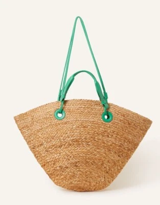 Nuevo Con Etiquetas Accesorio Grande Yute Bolso de Playa Bolso de Mano Foto 1 de 4