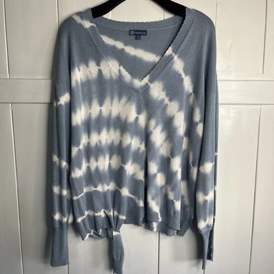 Women’s Democracy Oversized Tie-Dye V- Neck Long Sleeve Sweater Size Large - Image 1 of 4