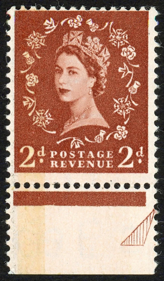SG605a 1959 2d WILDING, lower marginal, ERROR of watermark, U/M - Image 1 of 1
