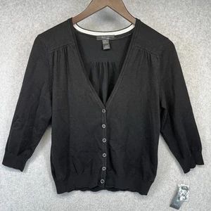 Style & Co Damen Cardigan Pullover Malibu Ebenholz schwarz V-Ausschnitt Petite Large neu mit Etikett - Bild 1 von 13