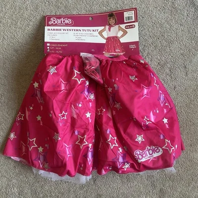 Barbie The Movie Western Tutu Kit Halloween Costume Sz L-XL Kids NWT - Image 1 of 4