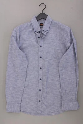 ✅ BOSS by Hugo Boss camicetta per uomo taglia 52, L blu di cotone ✅ - Immagine 1 di 4