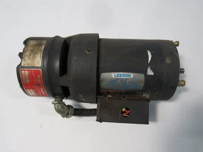 Leeson 1.5HP 1740rpm 575V 256C TEFC 3PH Motor c/w Stearn Brake 6lb-in  USED - Image 1 of 4