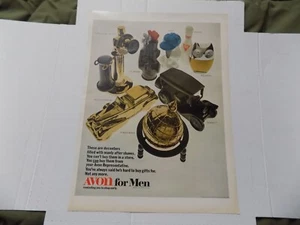 1969 PRINT AD AVON FOR MEN AFTER SHAVE DECANTERS - Picture 1 of 1