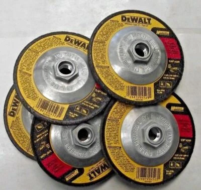 Paquete de 5 muelas abrasivas de metal Dewalt DW4523 4-1/2" x 1/4" x 5/8"-11 Canadá Foto 1 de 4
