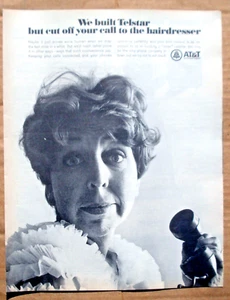 AT&T Bell System Telstar Vtg 1967 Print Ad 10 x 14 Only Phone Company in Town - Picture 1 of 3