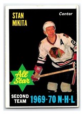 1970-71 O-PEE-CHEE STAN MIKITA VINTAGE NHL HOCKEY CARD # 240 Chicago Blackhawks