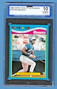 1988 Topps Toys R US Rookies Fred McGriff Blue Jays #18 Rookie ISA 10 #61170160 - Picture 1 of 2