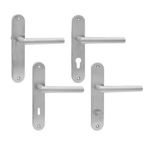 DOMINO Türgriff Drückergarnitur | Silber Türdrückergarnitur | STELLA INX - Bild 1 von 28