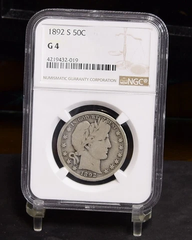 1892-S Barber Half Dollar - NGC G4 (#48119-L) Cover