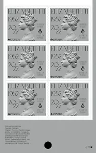 Canada 2022 #3318 - QUEEN ELIZABETH II - PLATINUM JUBILEE - FRONT BK page 6 MNH - Picture 1 of 3