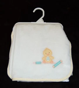 NEW Carter's White Duck Baby Blanket I Love You XoXo Ducky Minky Satin #96 - Picture 1 of 2