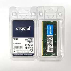 Crucial kit 32GB (2* 16GB) DDR4 2400MHz RAM CT16G4SFD824A SODIMM Laptop Memory - Picture 1 of 5