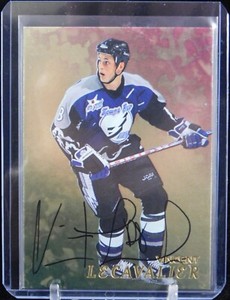 Vincent Lecavalier Signed 1998-99 In The Game Be A Player Gold Card #279