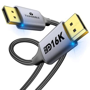 DisplayPort Cable 2.1 DP 2.1 Cable 3FT 16K@60Hz 8K@120Hz 4K@240Hz Display Por... - Picture 1 of 7