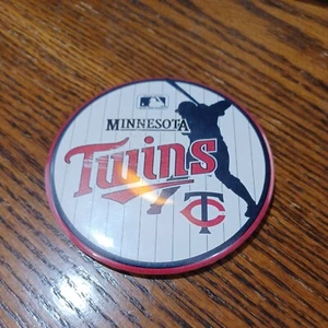 Vintage Minnesota Twins 1980s MLB Button Pin 3.5 inches GOOD - Picture 1 of 4