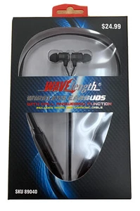 2ea ~ Wavelength ~ Wireless Earbuds ~ Flat, Tangle Free Cord - Picture 1 of 5