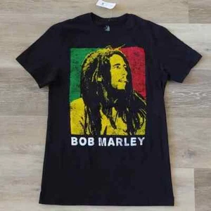 NWT Bob Marley Zion Rootswear Men's Graphic T-Shirt Black Size S - Picture 1 of 5
