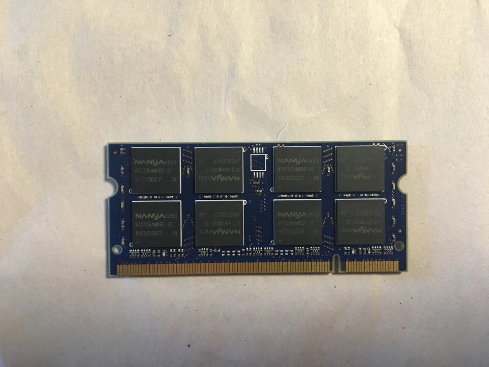  NANYA 1GB DDR2 PC2-5300s 555-12 2Rx8 SO-DIMM LAPTOP MEMORY RAM - Image 1 of 2