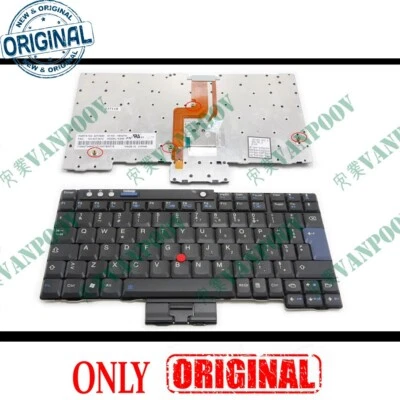 AZERTY French Keyboard for IBM Thinkpad X60 X60S X61 X61S X60T X61T DEN HU Euro - Image 1 of 3