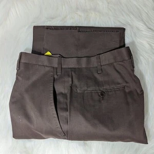Kiton Pantalone Abito Misto Lana Cotone Marrone - Foto 1 di 6