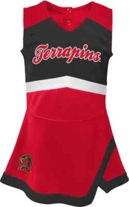 Maryland Terrapins Red Cheer Captain 2-Piece Jumper Dress Toddler Size 3T New - Picture 1 of 1
