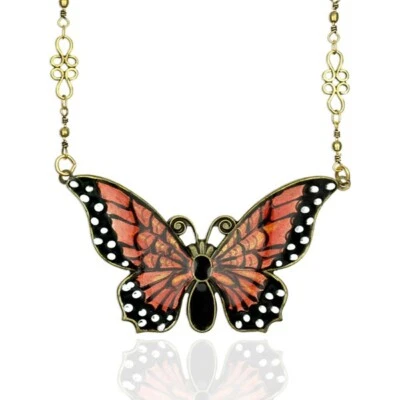 Collar Mariposa Monarca Anne Koplik Nainae Hecho a Mano en Nueva York Foto 1 de 4