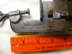 RARE Geo. Geer 1868 Patent Cherry Pitter , Excellent , part Cast Iron - Picture 1 of 20