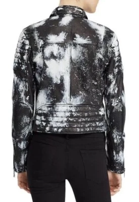 $1498 Polo Ralph Lauren Chaqueta de Cuero Tie Dye Mediana Pintada Pasarela De Colección Preppy Foto 1 de 4