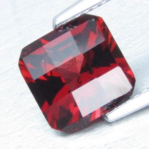 3.35Cts Natural Beautiful Almandine Garnet 8.5mm Fashion Square Pixlated Cut Gem - Picture 1 of 8