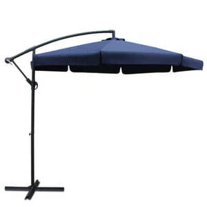 Instahut 3m Outdoor Umbrella Cantilever Garden Beach Patio Navy - Picture 1 of 6