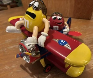 Vintage M&M's Candy Dispenser Barnstorming Red’s Bi-Plane Collectible Airplane - Picture 1 of 5