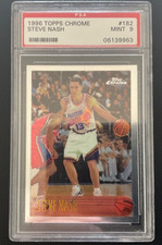 1996 Topps Chrome Steve Nash RC #182 PSA 9 Rookie 🔥 No Greening!