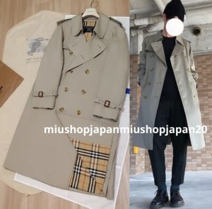 Gabardina BURBERRY Auténtica Vintage Inglaterra Larga (Sin Cinturón) Caqui/Beige 48/L - Imagen 1 de 12