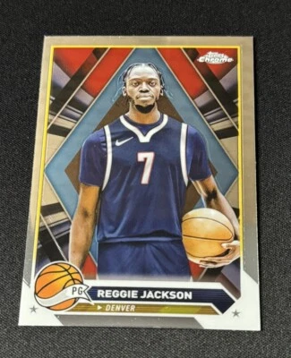 2023-24 Topps Chrome #168 Reggie Jackson Denver Nuggets Basketball Card - Image 1 of 2