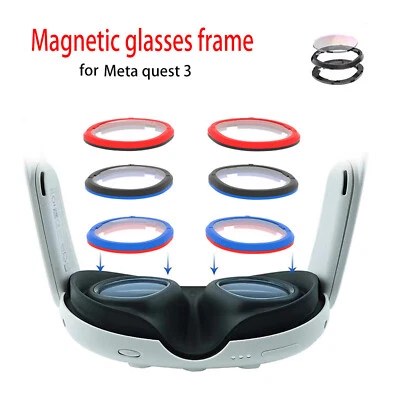 For Quest 3 VR Headset Magnetic Glasses Lens Frame Myopia Hyperopia VR Protector - Image 1 of 4