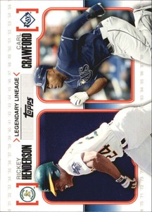 2010 Topps Legendary Lineage #LL30 Rickey Henderson Carl Crawford Insert