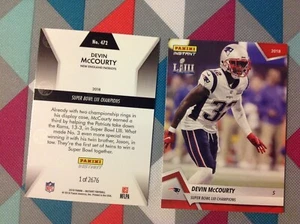 DEVIN MCCOURTY #472 Patriots - 2018/2019 Panini Instant LIII SUPER BOWL 53 - Bild 1 von 1