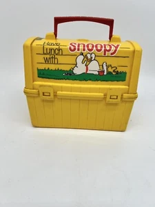 Lonchera amarilla vintage con divisiones térmicas SNOOPY sin termo - Imagen 1 de 5