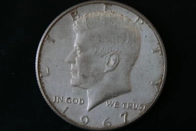 Half Dollar Münze aus Amerika Kennedy 1967 Second-Hand Silber - Bild 1 von 4