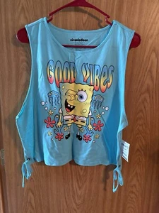 Nickelodeon SpongeBob Damen "Good Vibes" Crop Top Gr. XXL 19 Mehrfarbig - Bild 1 von 4