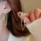 Zircon Love String Pearl Tassel Long Earrings Women's Fashion Earrings Wn
