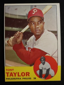 1963 Topps Baseball #366 TONY TAYLOR, Philadelphia Phillies , EX-EXMINT - Picture 1 of 2