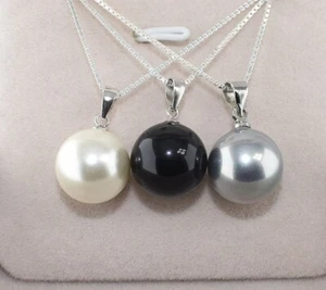 18K Gold Filled Prom Lady made with Swarovski Pearls 10 - 12mm Necklace p/2135 - Picture 1 of 15