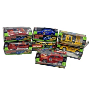 LOT OF 7 CHALLENGER RACER 1:18 bump & go sound cars UNTESTED AS IS - Picture 1 of 9