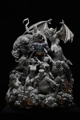 Preventa Estatua privada personalizada Batman David Finch Sanity Smoke B/W Polystone Foto 1 de 4