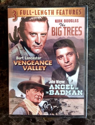 KIRK DOUGLAS,  BURT LANCASTER, JOHN WAYNE 3-in-1 MOVIE DVD ! SEALED Foto 1 de 3
